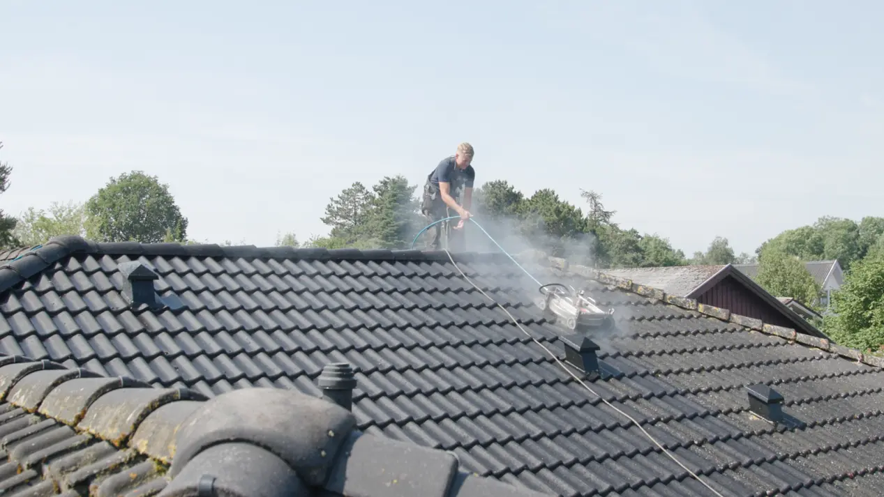 Rensning af betontagsten