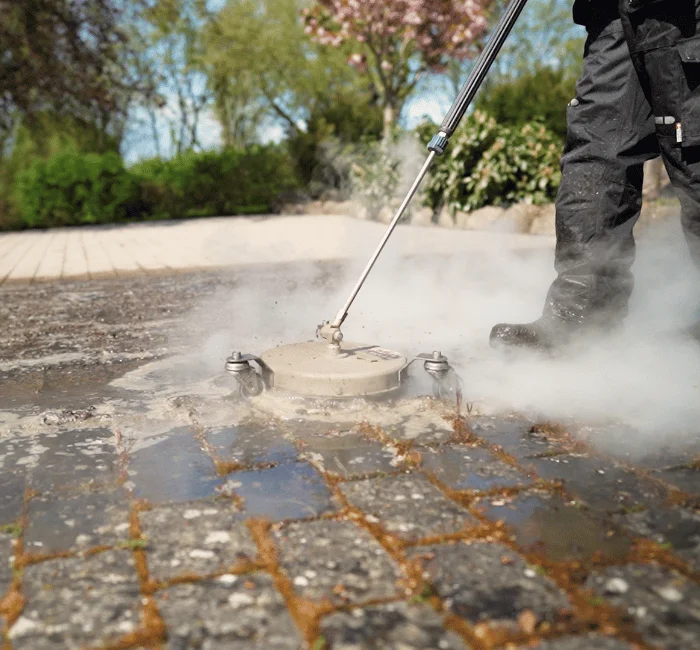 Stecks fliserens metode med varmt vand