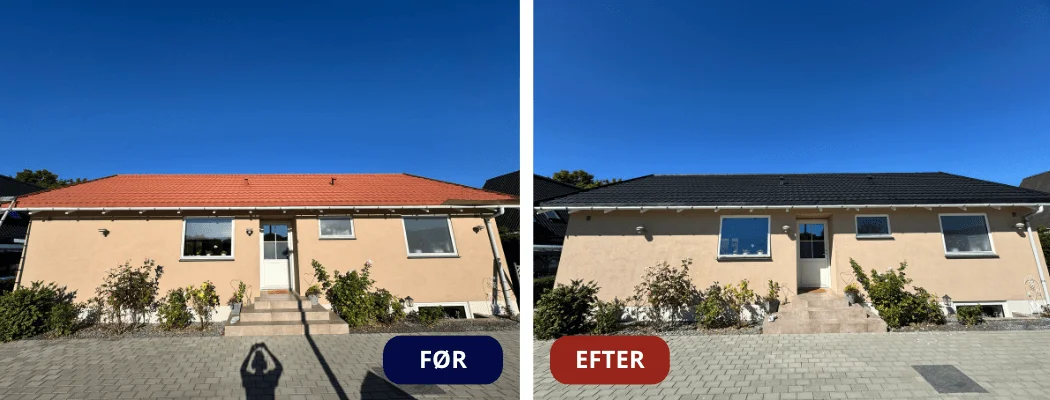 Renovering af ståltag med rens og maling
