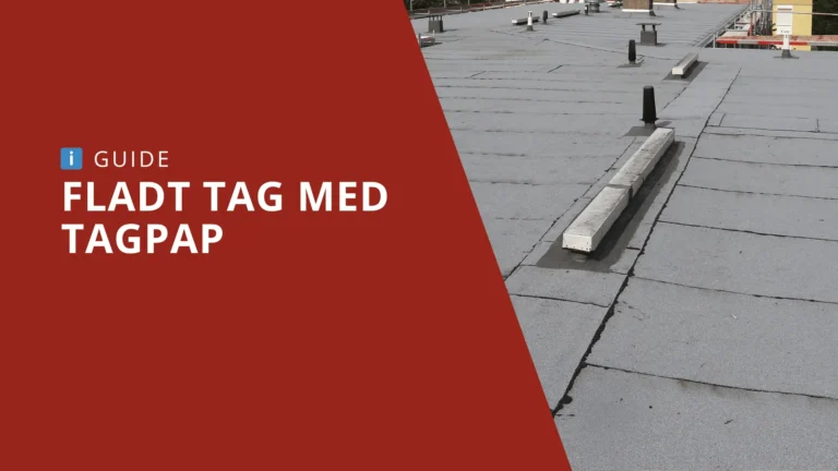 Fladt tag med tagpap