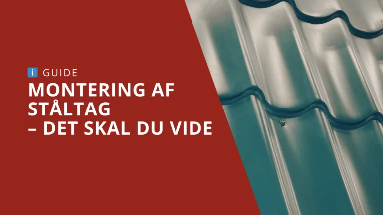 Montering af ståltag guide