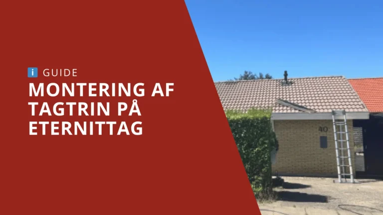 Montering af tagtrin på eternittag